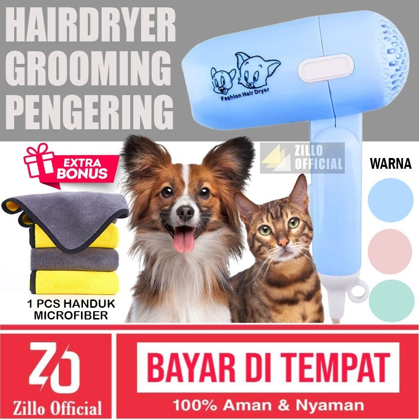 ZILLO Hairdryer Pengering Bulu Kucing Anjing Anabul Hewan Peliharaan Pet Blower Hair Dryer Grooming 