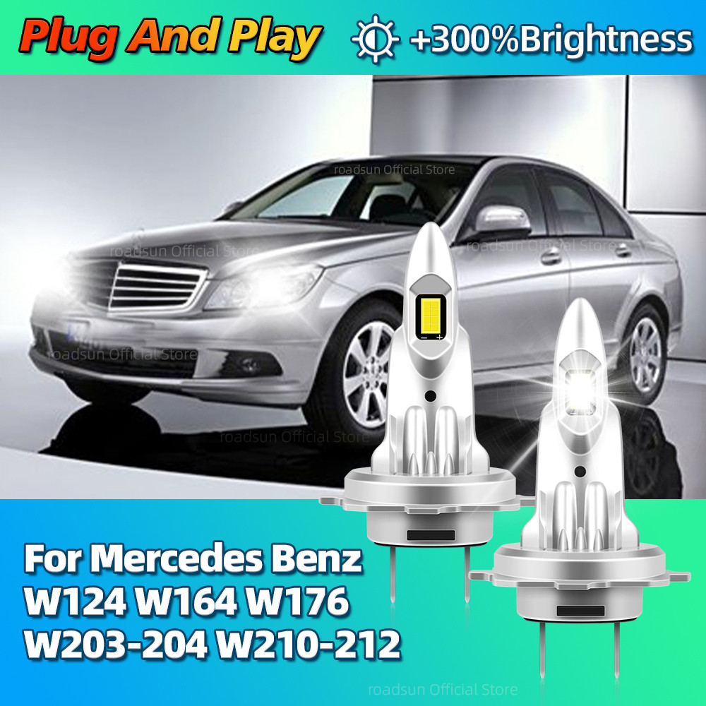 30000LM H7 LED Bulbs Canbus CSP Chip Car Headlight 6000K Lamp For Mercedes Benz W204 W211 W212 W203 
