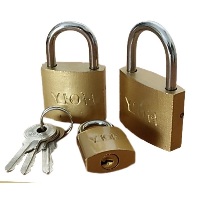 Gembok Kecil Kuning Model Press Untuk Koper