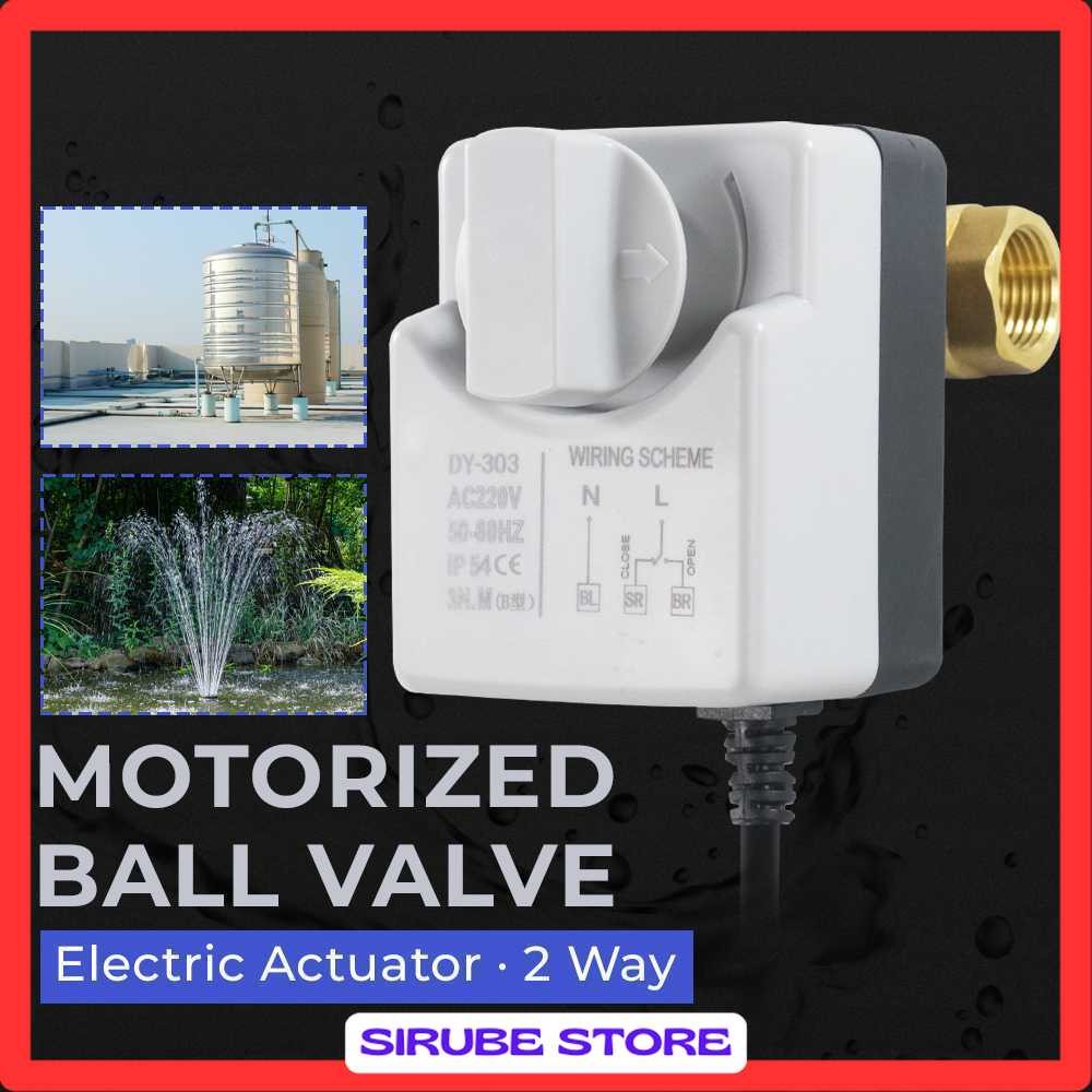 Brass Motorized Ball DN15 Valve Type Electric Actuator 2 Way - DY-303