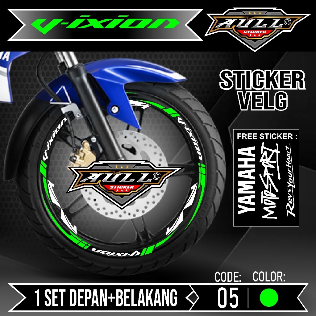Sticker Velg Vixion Cutting Velg VIXION Motor Yamaha Old New List Stiker Cutting Velk Ban Variasi Se