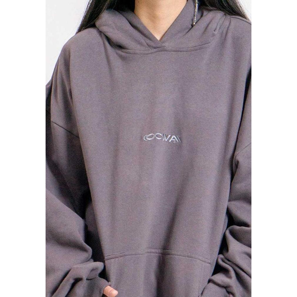 OCWA OVERSIZED HOODIE ASH GREY LOGO - S