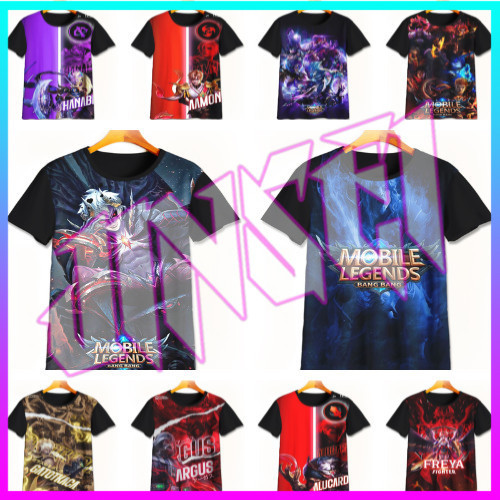 Kaos Mobile Legends 3D Keren | Kaos Game Mobile Legends | Baju Mobile Legends Murah Untuk Anak Umur 