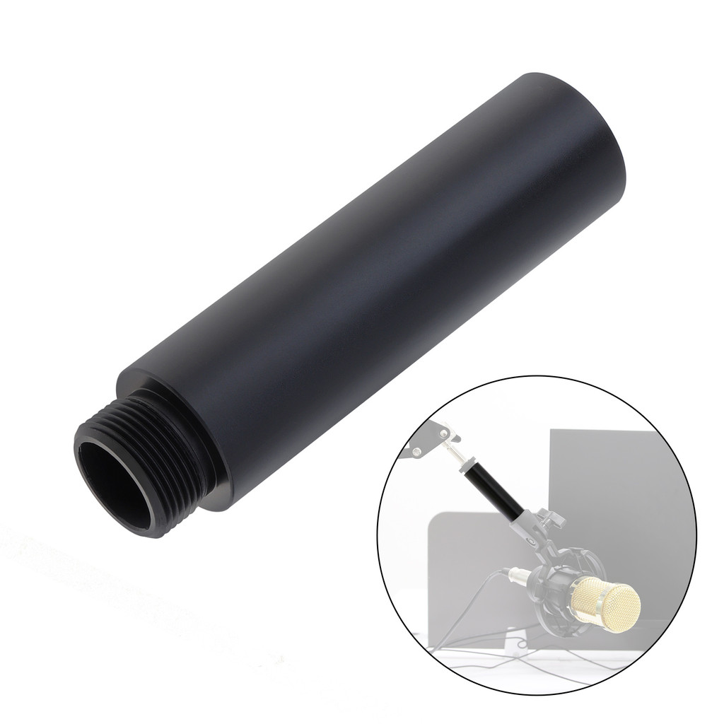 5/8 Inch Threaded Mic Stand Extension Screw Boom Tubes Microphone Extension Rod for Desk Stand Arm S