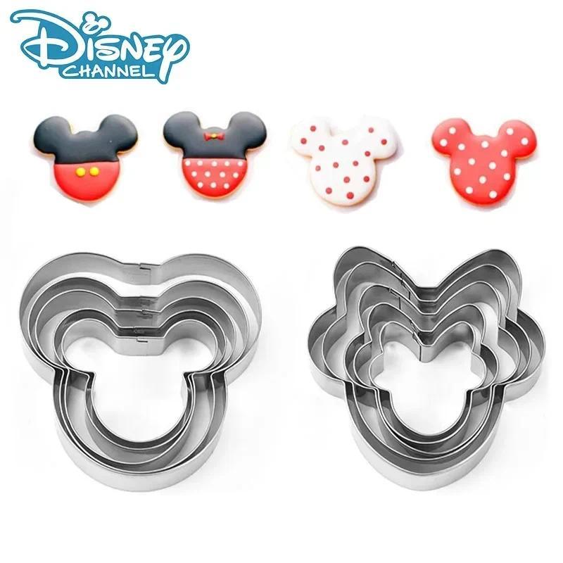 Disney Mickey Mouse Cookie Cutter Winnie Minnie Stainless Steel Cut Biscuit Mold Cooking Tools Set F
