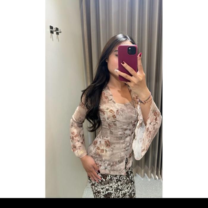 Kebaya Ciffoon flower  crinkle || kebaya Bali,kebaya moderen,kebaya premium, kebaya kondangan,kebaya