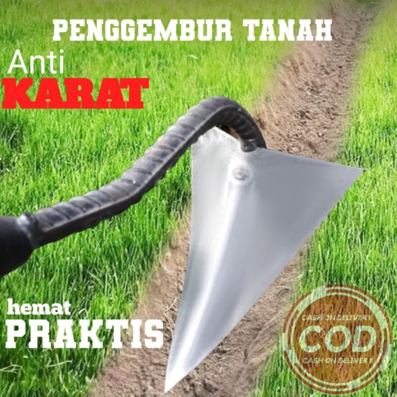 Cangkul tip Besar baja mangan cangkul anti lengket Tanah sawah cangkul segitiga