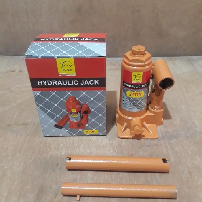 RUSH Dongkrak Botol 2T 5T 10T 50T Hydraulic Jack dongkrak mobil 2 -5-10-50 Ton - RUSH 2 Ton