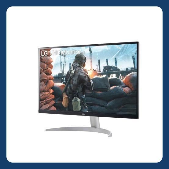 LG Monitor 27UP600K‑W 27 Inch 4K UHD HDR10 IPS Display Profesional Editing Foto Video Gaming