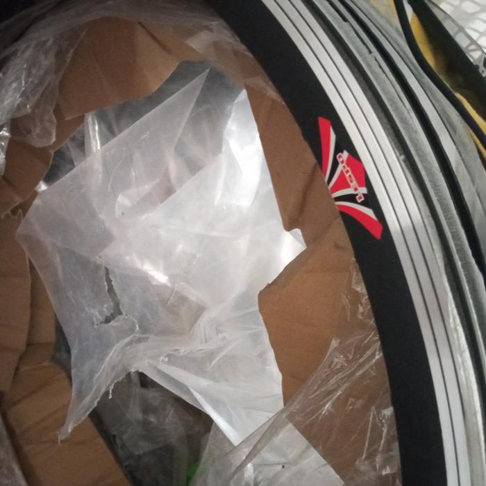 Velg 700c 36 hole Aloy dobel wall - Full Hitam Terlaris