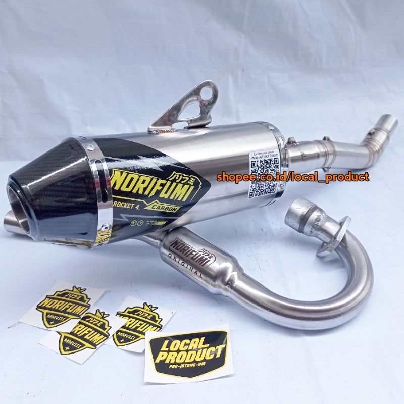 Knalpot Norifumi Roket 4 Carbon PNP Crf Klx Dtracker wr155 / knalpot crf knalpot klx knalpot trabas 