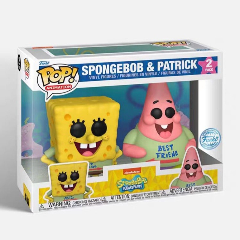 Funko Pop Sponge Bob Squidward Tentacles Movie Anime Limited Edition Action doll model Patrick Star 