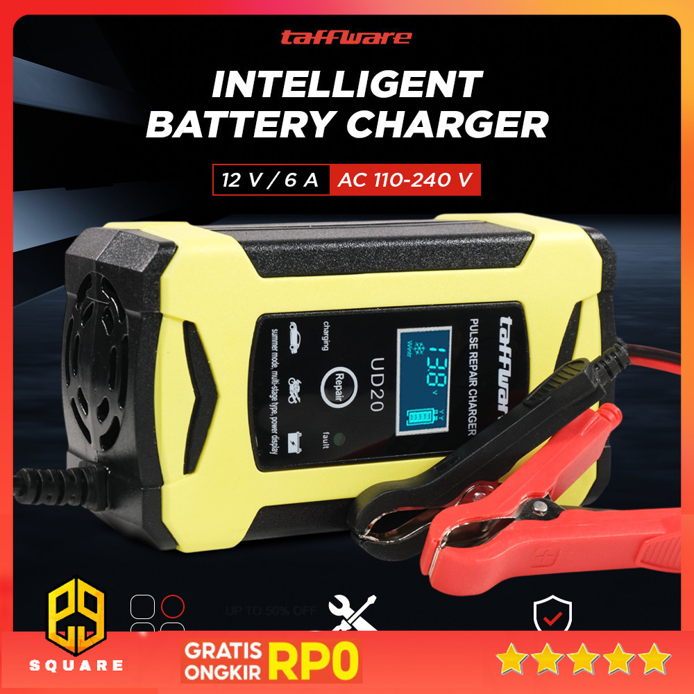 Taffware Venus Charger Aki Mobil Intelligent Battery Charger 12V 6A - UD20 Original 99 Square