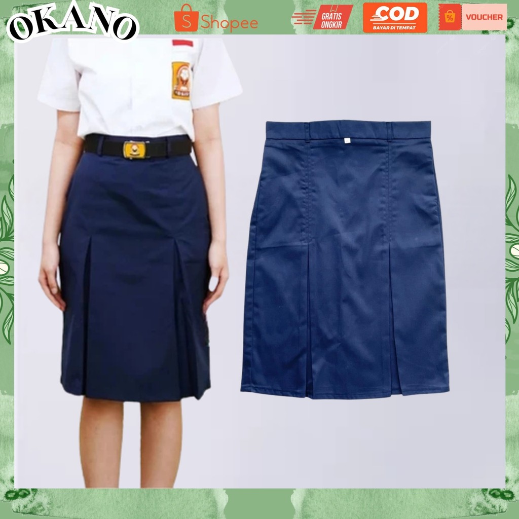 Rok SMP Pendek / Rok Biru SMP / Rok Pendek SMP Span / Rok Span SMP Biru