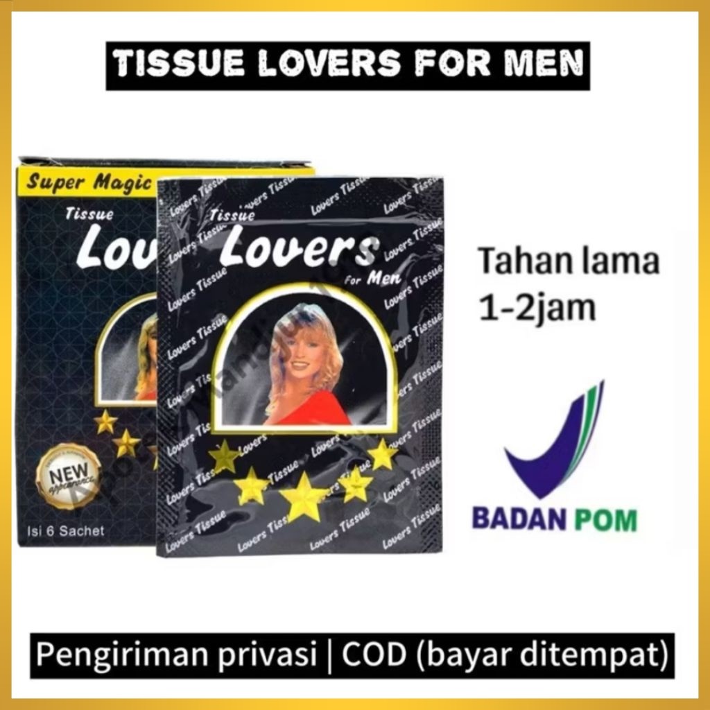 Tissue super magic lovers antiseptik original isi 6 pcs tisu lovers 6pcs