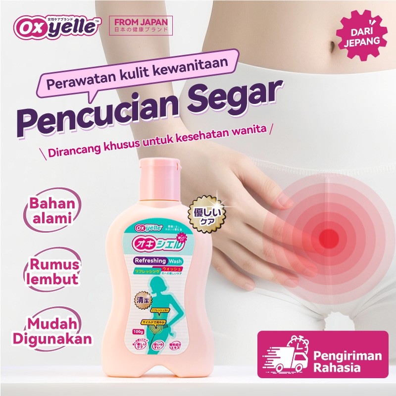 Oxyelle Cairan Perawatan Kewanitaan 100g Ekstrak Herbal Membersihkan Lembut Mengurangi Bau dan Bakte