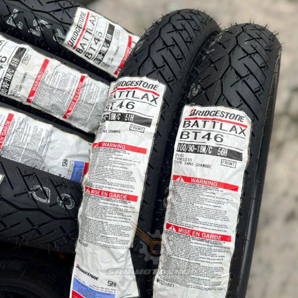 Ban Bridgestone Battlax BT46 90/90-18 & 100/90-18 TUBELES Made in Japan