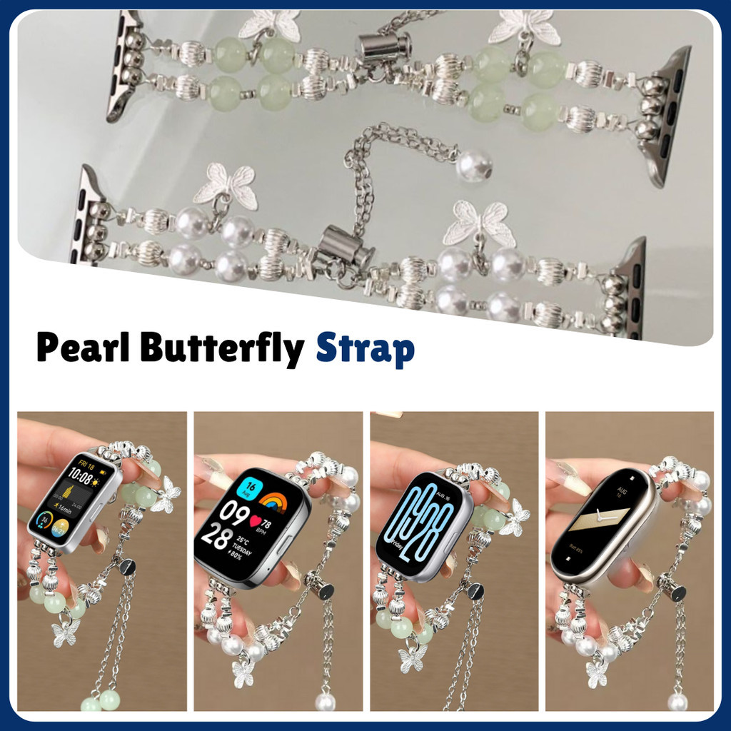 Pearl Butterfly for Huawei Band Xiaomi Band Redmi watch Samsung watch Huawei watch