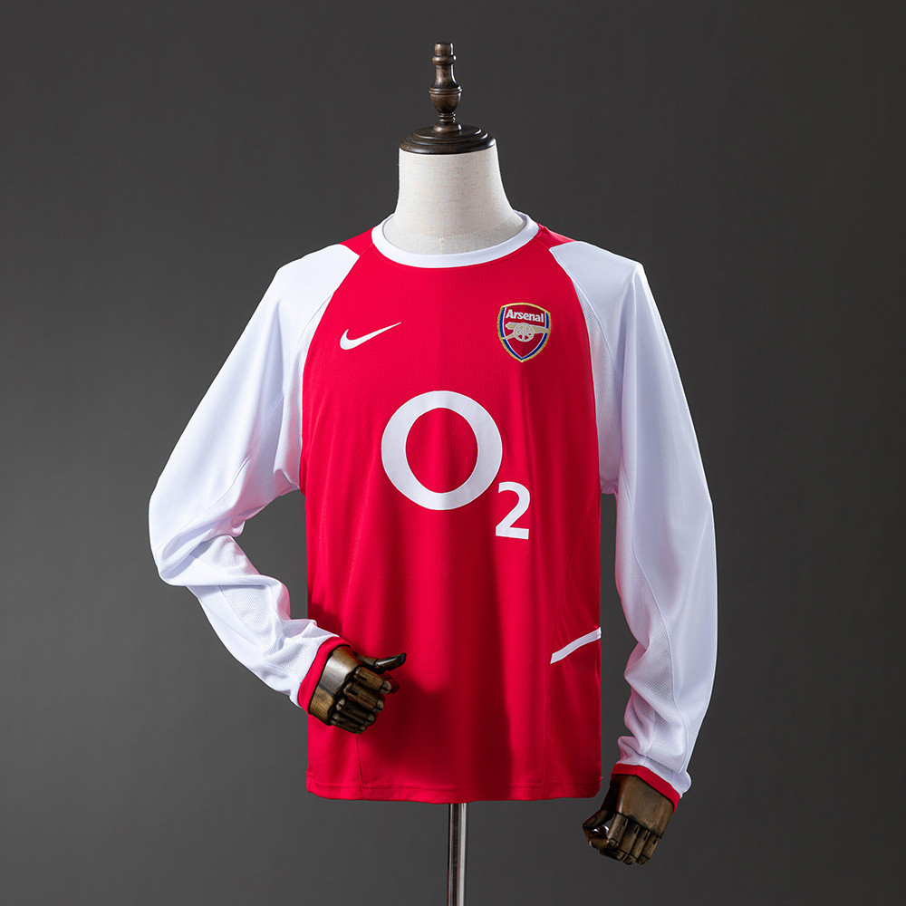 Jersey Arsenal 04/05 Home Long Sleeve Retro T shirt pria