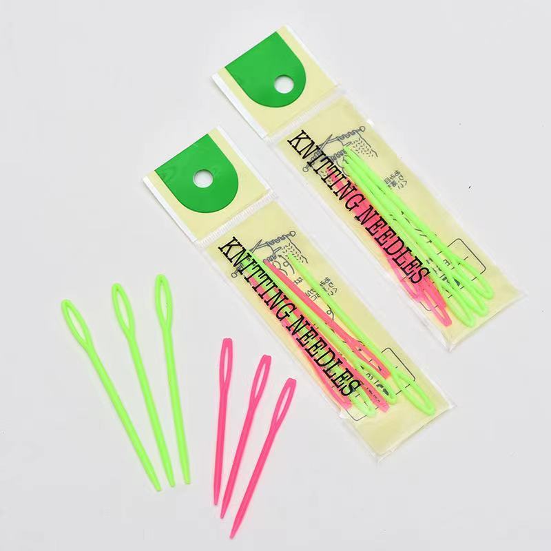 6PCS JARUM TAPESTRY PLASTIK JARUM SULAM RAJUT MERAJUT SET