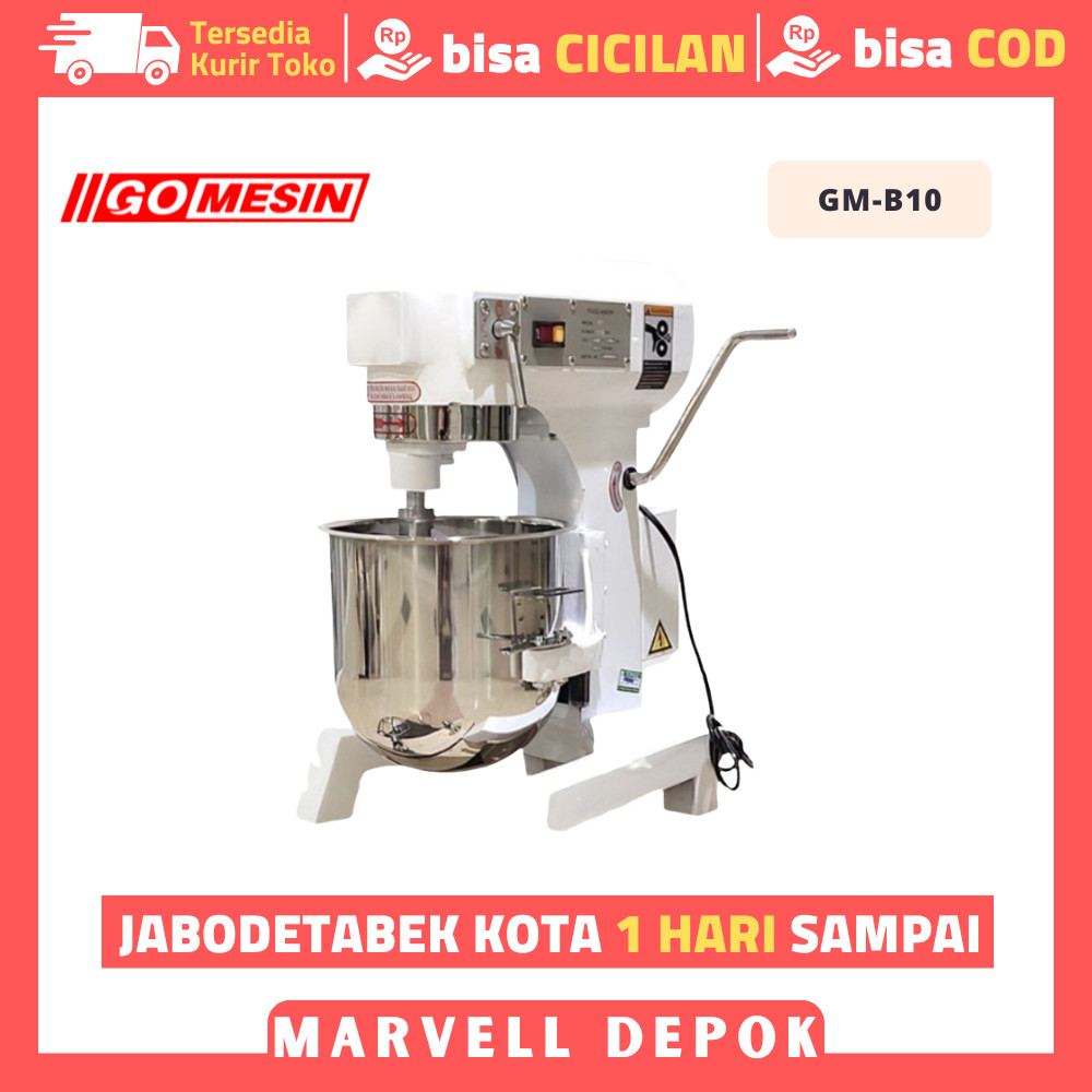 PLANETARY MIXER 10 LITER GETRA B10 HJ MIXER ADONAN KUE ROTI TELUR B-10HJ ORIGINAL