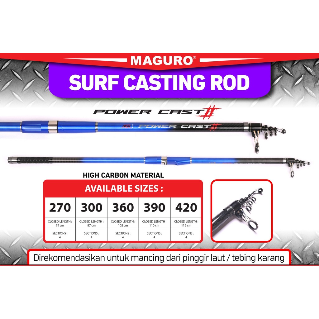 MAGURO - Joran Surf Power Cast II 270 s/d 420 CARBON