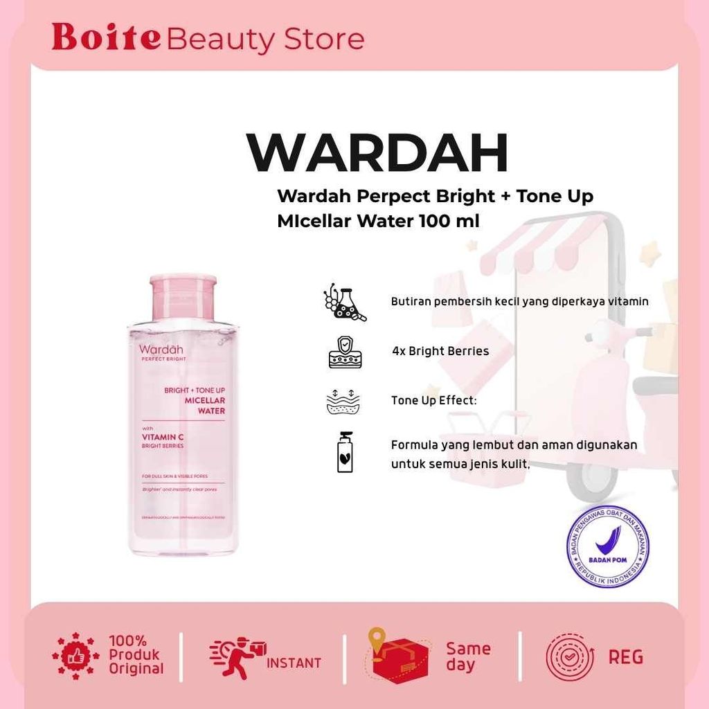 Wardah Perpect Bright Bright + Tone Up MIcellar Water 100 ml