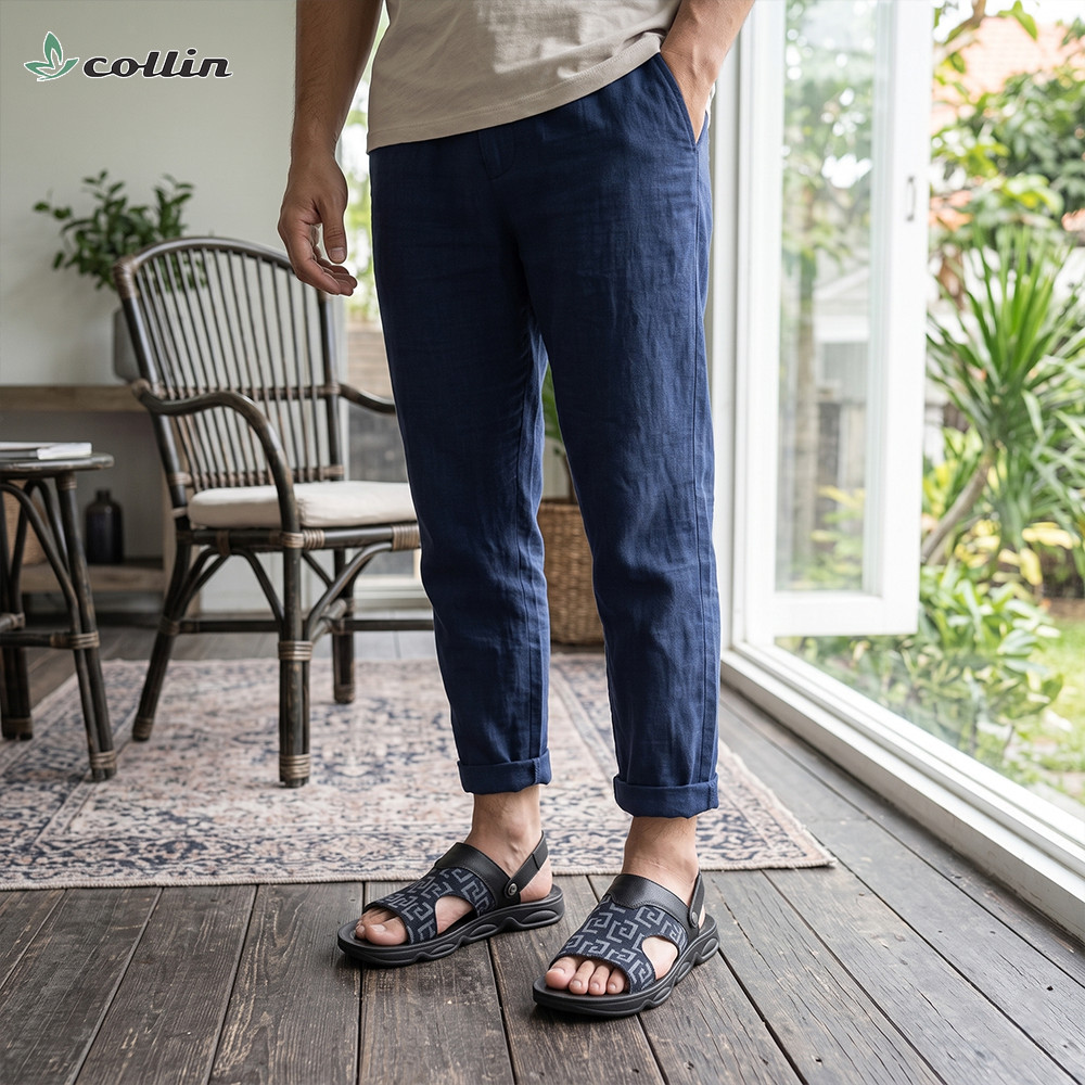COLLIN Sepatu Sandal Pria Sporty Tali Velcro Sandal Gunung Outdoor Empuk Anti Slip HTB9105