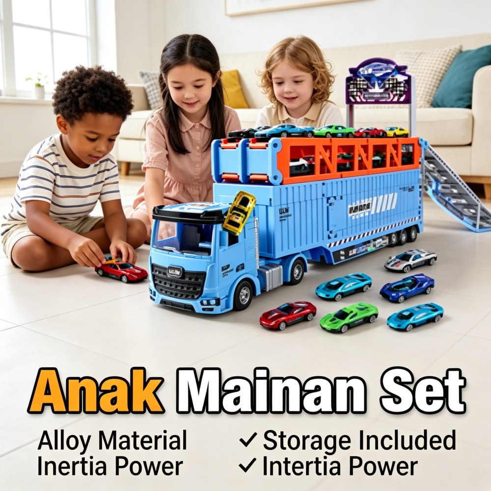 Transforming Truck Set Transformers Catapult Alloy Inertia Mainan Anak Truk Container Diecast