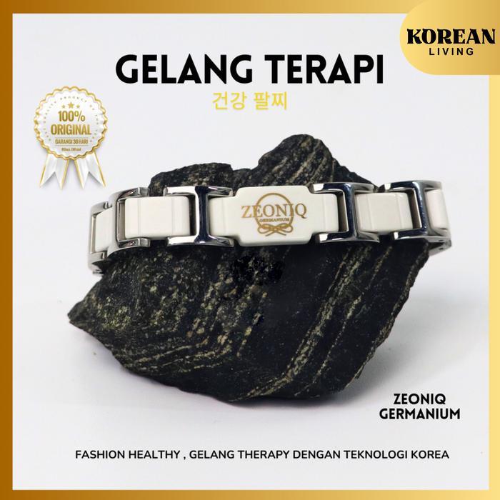 Gelang Terapi ZIONIQ Original - Gelang Kesehatan Modis - Made in Korea - Putih
