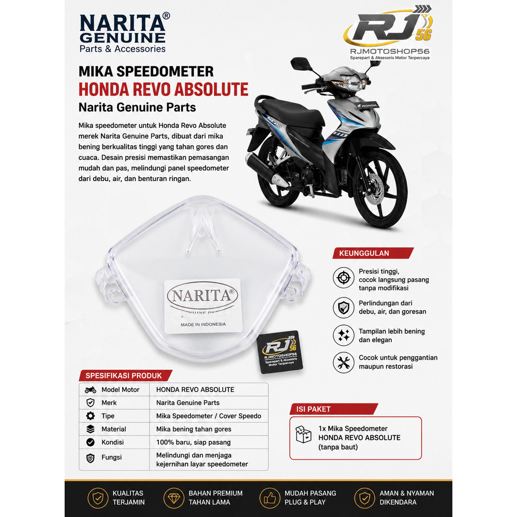 Mika Speedometer Honda Revo Absolute – Narita Genuine Parts