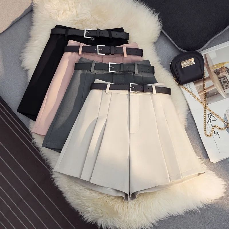 Celana pendek blazer serbaguna wanita model baru musim panas, desain minimalis pinggang tinggi model