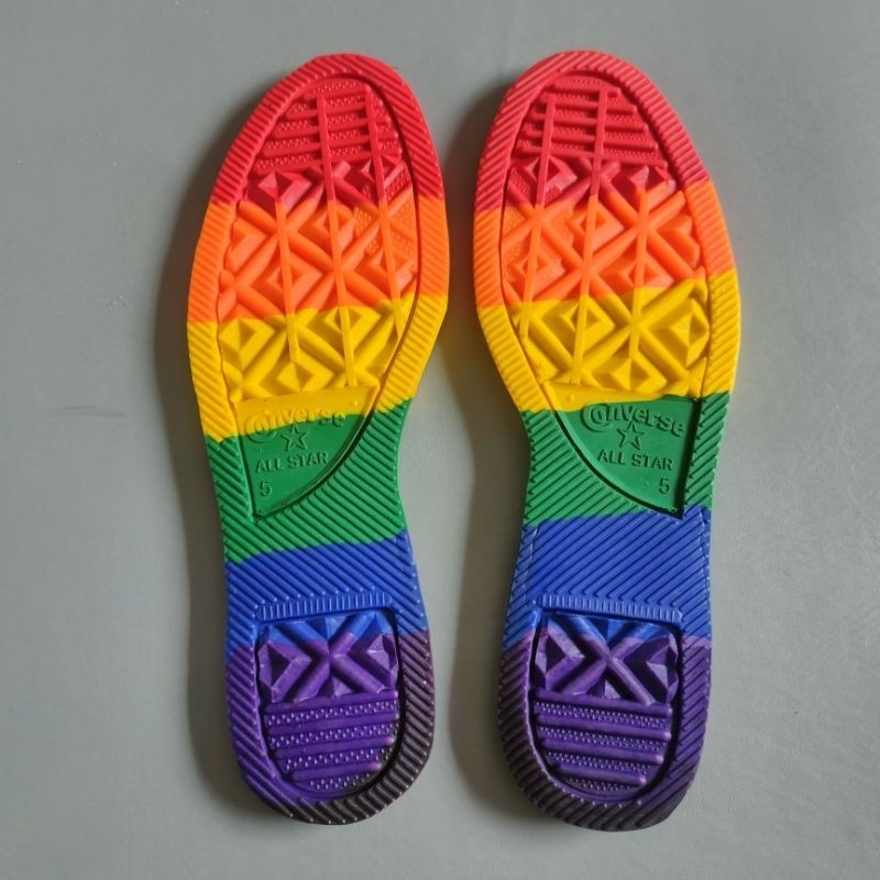 TERLARIS Outsole Converse Allstar Warna Mix Rainbow Pelangi