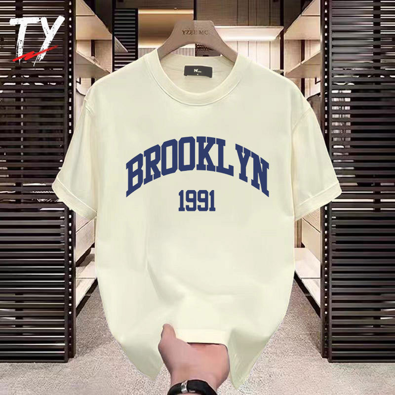 TY Baju Kaos Distro BROOKLYN 1991 T-shirt Kaos Oversize Pattern Kaos Atasan Pria Kaos Pendek Premium