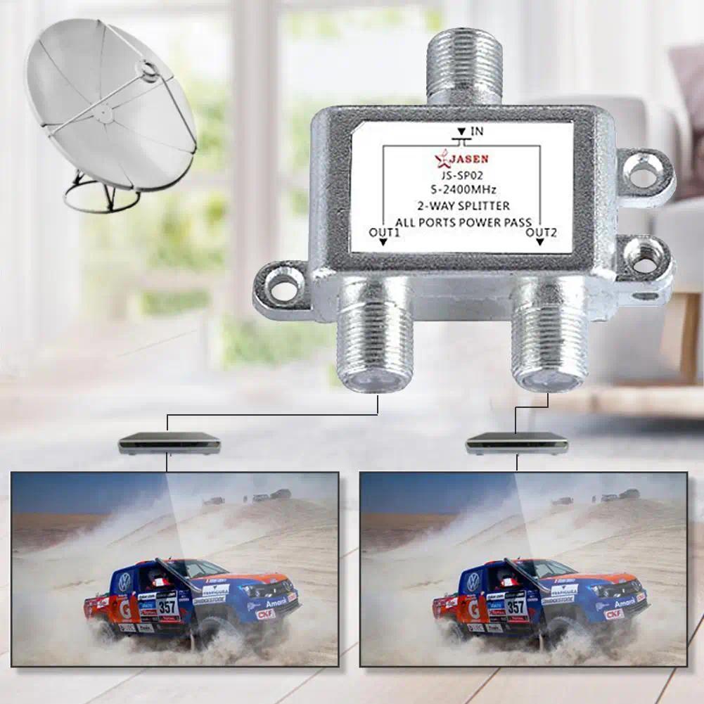 2 In 1 Dual-use 2 Way Port TV Signal Satellite Sat Coaxial Diplexer Combiner Splitter Combiners Cabl