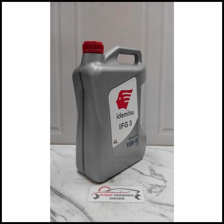DISKON OLI MESIN MOBIL GASOLINE BENSIN IDEMITSU IFG 3 15W-40 SP 4 LITER 