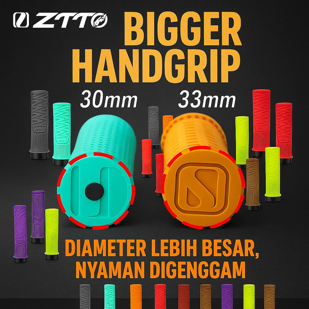 Foto Ztto Bold Grip Handgrip Handgrib Single lock anti slip 33mm untuk Stang Handlebar Sepeda