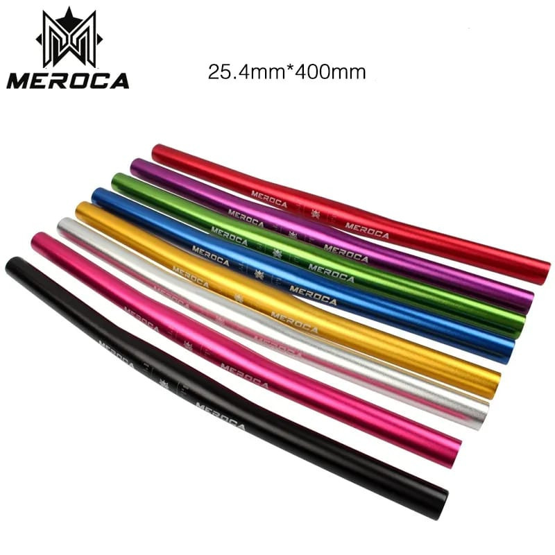 Foto Meroca Flat Handlebar Stang lurus clamp 25.4 x 400 mm sepeda anak Pushbike Balance bike Alloy