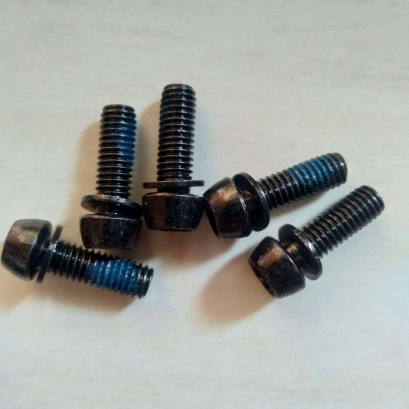 Foto Baut bolt hex hexa M6 x 18 L5 untuk brake rem kaliper dan crank