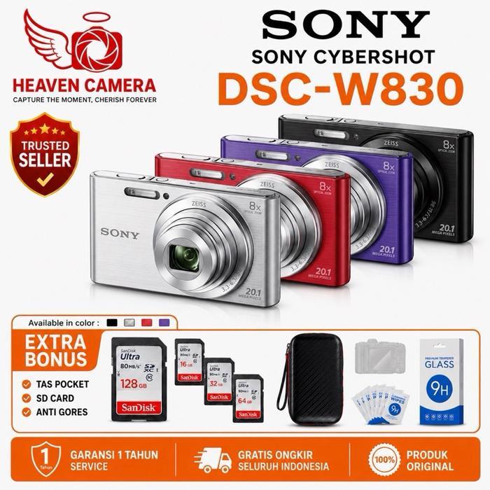 SONY W830 / SONY CYBERSHOT DSC W 830 / SONY W830 DIGITAL Kamera - BOX PUTIH, CAMERA ONLY