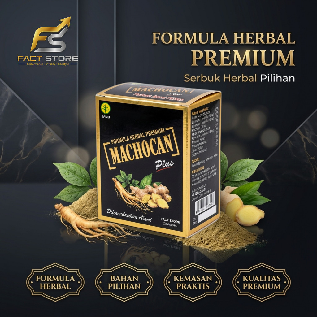MACHOCAN Premium Formula Serbuk – Isi 10 Sachet Original