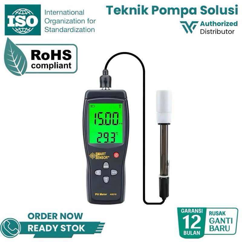 PH Meter Smart Sensor AS218 dengan Sertifikat Kalibrasi | Alat Uji pH Air Laboratorium & Industri AS
