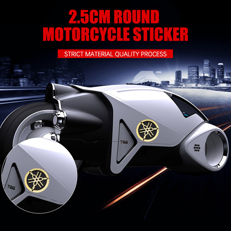 Stiker Mobil Mini Logam, Stiker Mobil 3D, Stiker ABS Bulat Keras, Stiker Motor