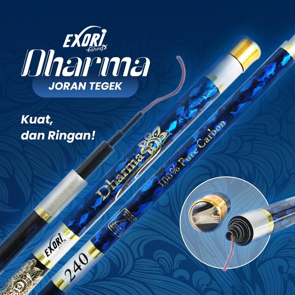 EXORI - Joran Tegek Exori Dharma Ruas Pendek 180 s/d 360cm Carbon (Kaku dan Ringan)