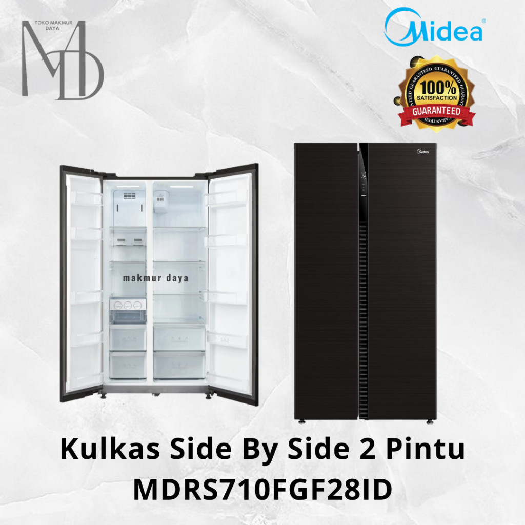 Kulkas Midea 2 Pintu Side By Side MDRS715FGF28ID / MDRS71FGF30ID Lemari ES 2 DOOR MDRS 715 FGF 28ID 