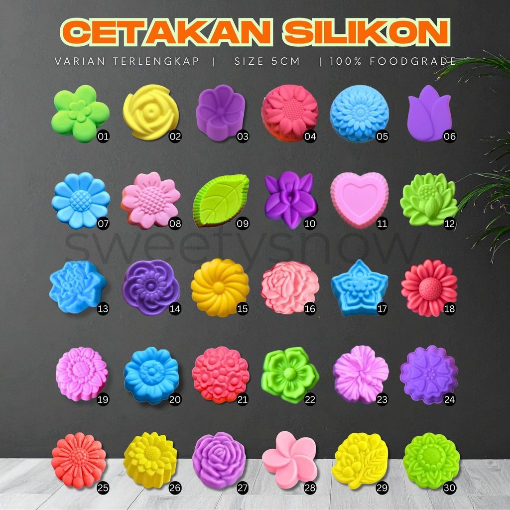 [1pc] CETAKAN SILIKON PUTU AYU / CETAKAN TALAM / MOLD SABUN  / CETAKAN KUE MUFFIN / CETAKAN KARET MA