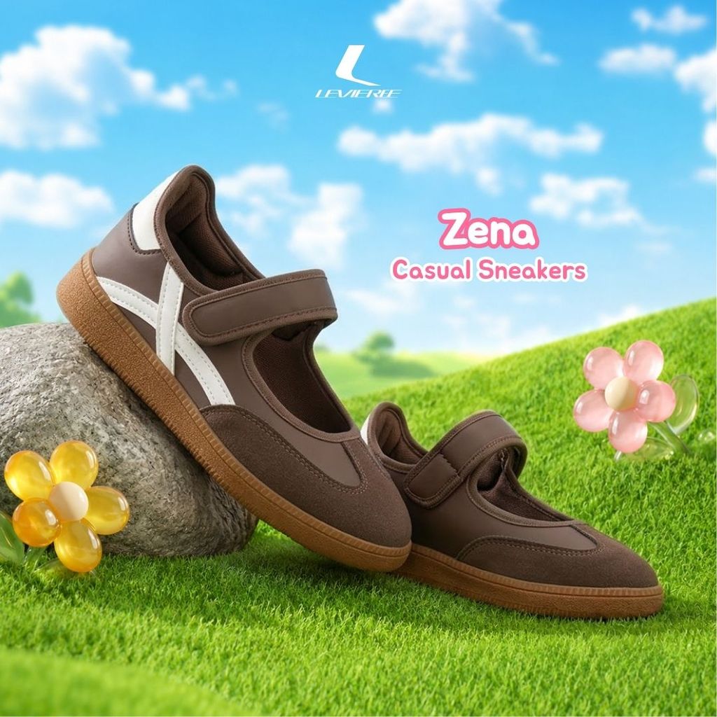LVR Zena Sepatu Sneakers Wanita Casual  Retro Korean Style FREE BOX LV0713
