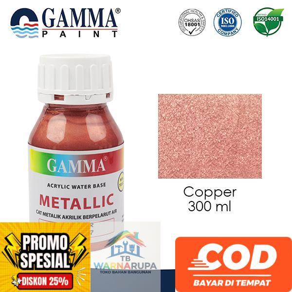 gamma Metallic Artistic Finish Acrylic Paint - Copper 300gr