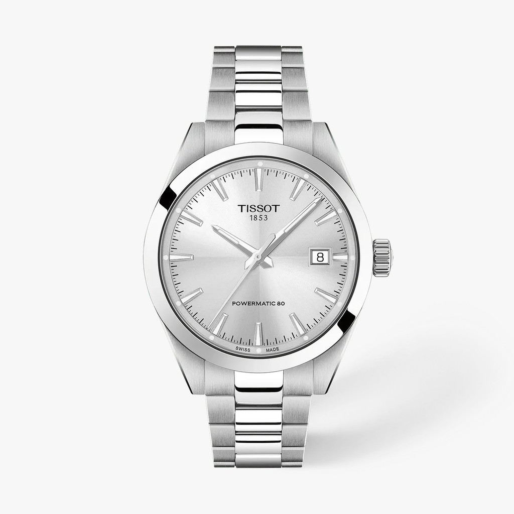 Tissot Gentleman 38mm Silver Jam Tangan Pria T1658071103100
