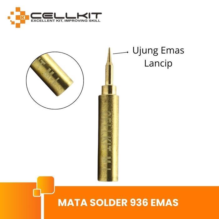 CELLKIT Mata Solder 936 900 908 Emas Lancip Bengkok Pisau Pisau Kecil